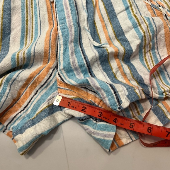 Briggs Linen Blend Blue and Orange Bermudas with Vertical Stripes summer wear - Picture 5 of 5
